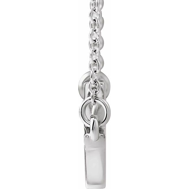 22x11.5mm Sideways Cross Necklace