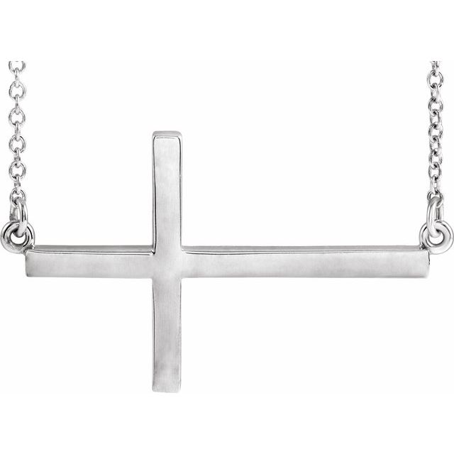 22x11.5mm Sideways Cross Necklace