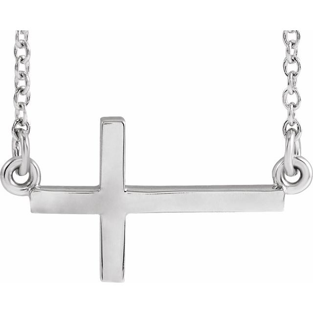 22x11.5mm Sideways Cross Necklace