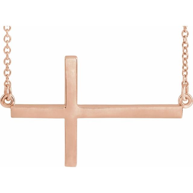 22x11.5mm Sideways Cross Necklace