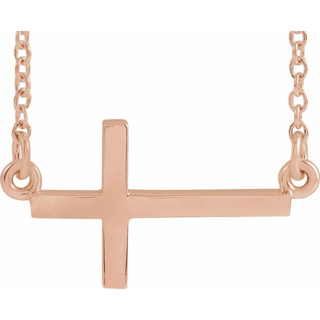 22x11.5mm Sideways Cross Necklace