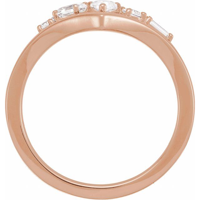 1/2 CTW Lab-Grown Diamond V Ring