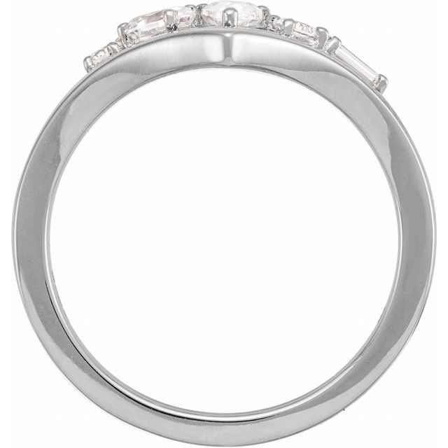 1/2 CTW Lab-Grown Diamond V Ring