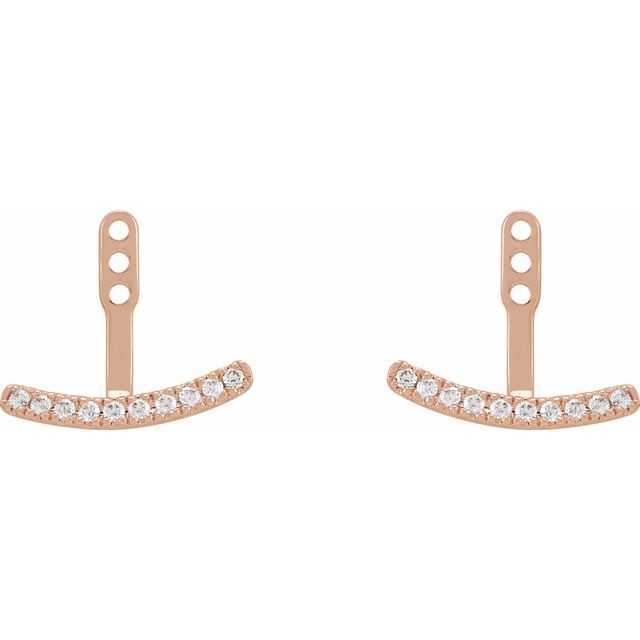 Round 1/5 CTW Lab-Grown Diamond Curved Bar Earring Jackets