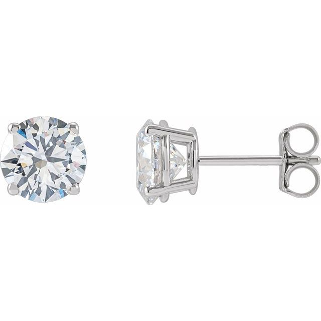 Round 4-Prong Lab-Grown Diamond Stud Earrings