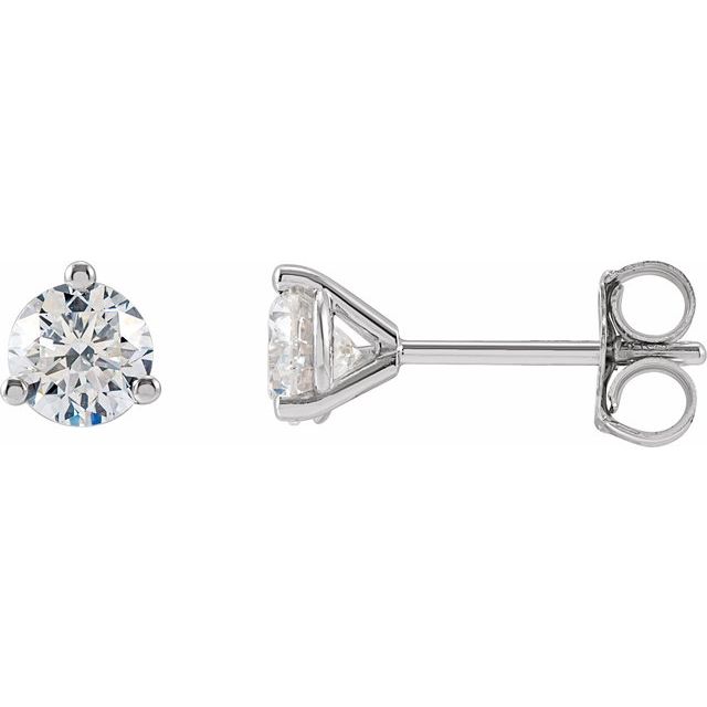 Round 3/4 CTW Lab-Grown Diamond Stud Earrings