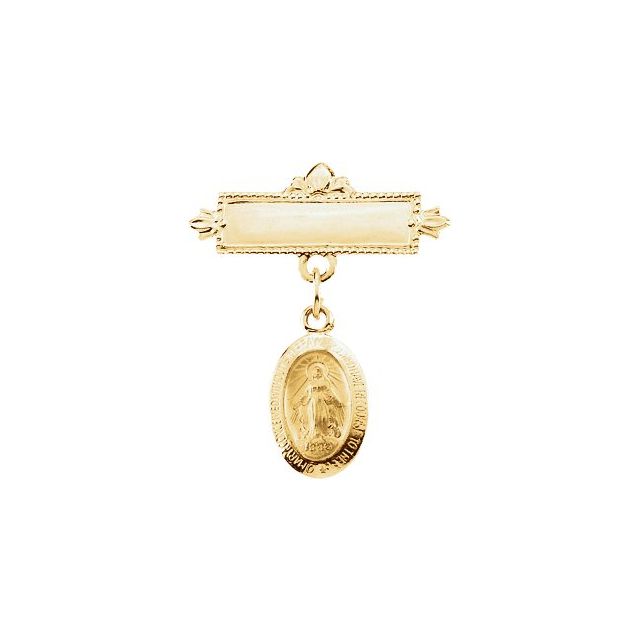 Miraculous Medal Baptismal Pin