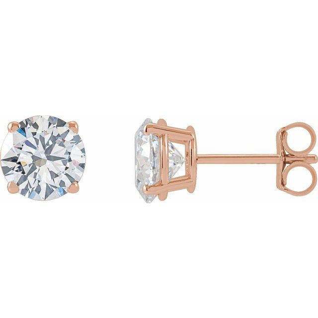 Round 4-Prong Lab-Grown Diamond Stud Earrings