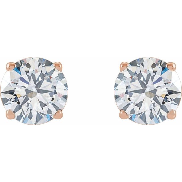 Round 4-Prong Lab-Grown Diamond Stud Earrings