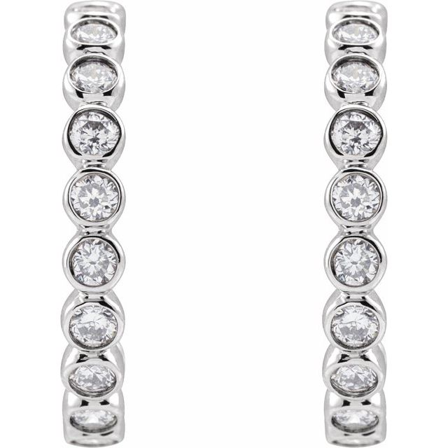 Round 1/4 CTW Natural Diamond Huggie Earrings