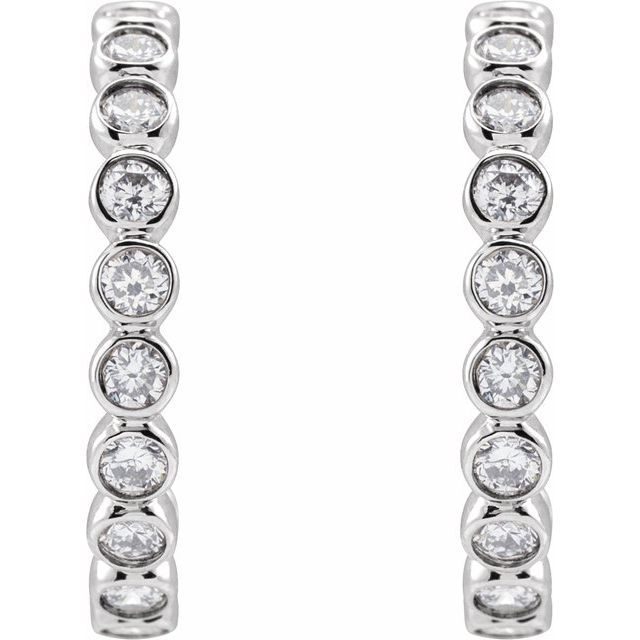 Round 1/3 CTW Lab-Grown Diamond Huggie Earrings