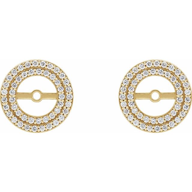 1/3 CTW Natural Diamond Earring Jackets