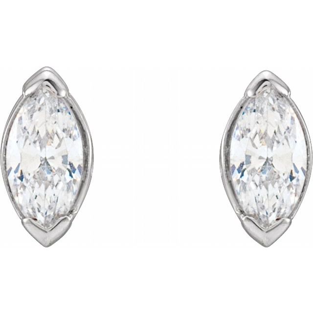 Marquise 1/2 CTW Lab-Grown Diamond Stud Earrings