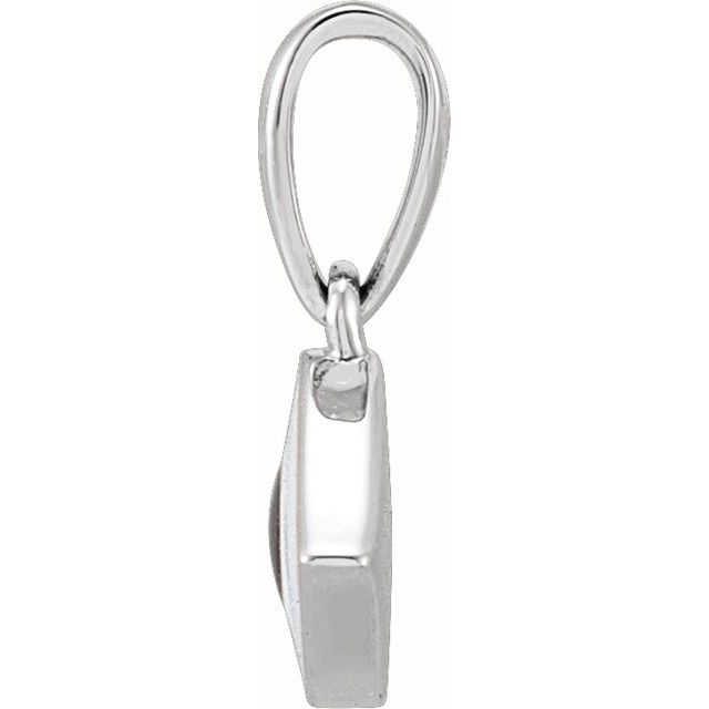 11.5x7.5mm White Enamel Evil Eye Pendant