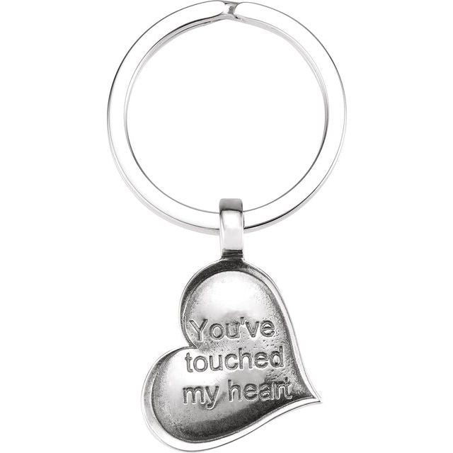 Heartprint You Touched My Heart Keyring