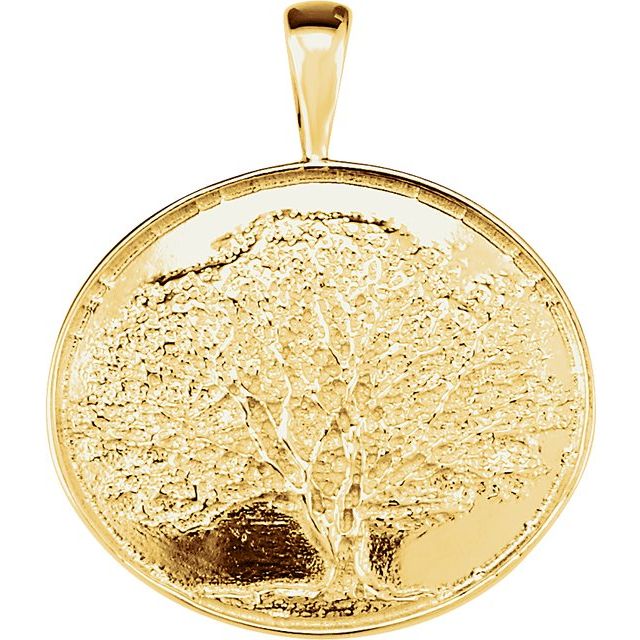 Heartprint Oak Tree Pendant