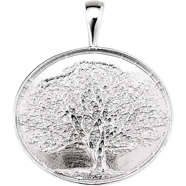 Heartprint Oak Tree Pendant