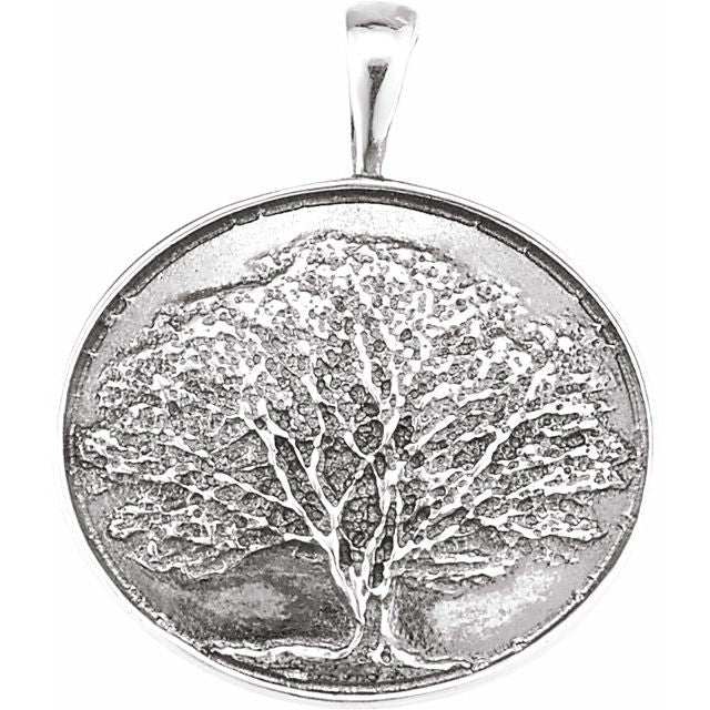Heartprint Oak Tree Pendant
