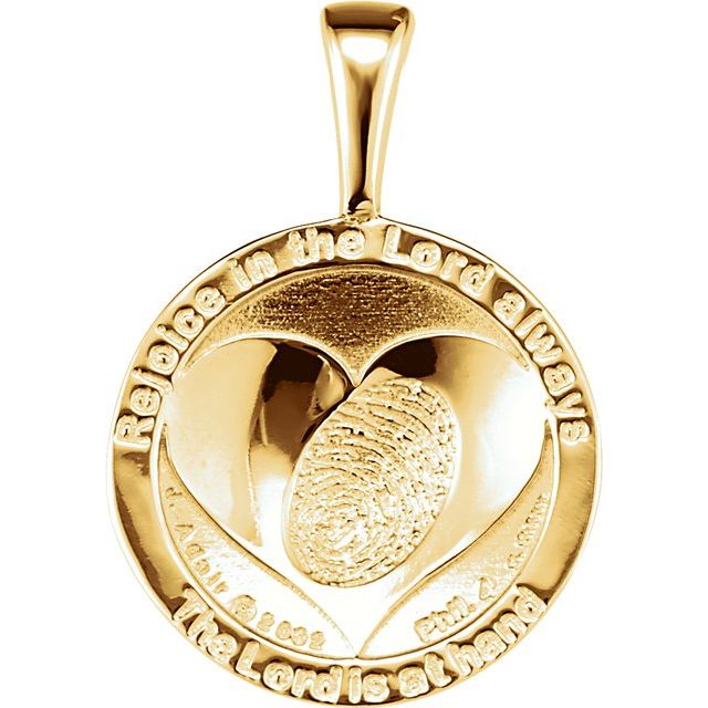 27.6x19.1mm Heartprint Storm Pendant