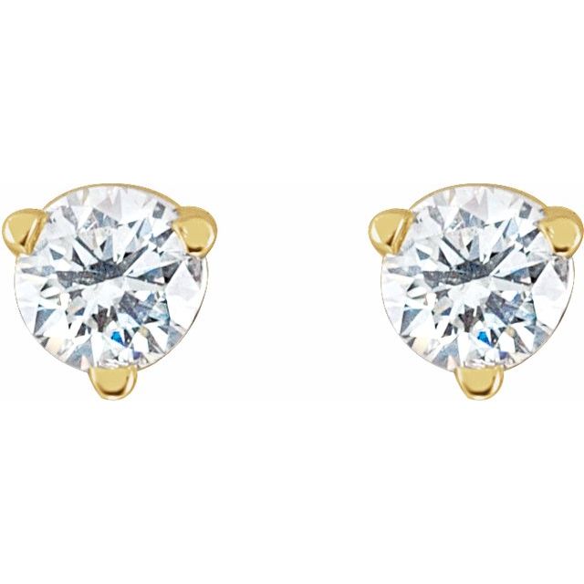 Round 1/8 CTW Natural Diamond Threaded Post Earrings