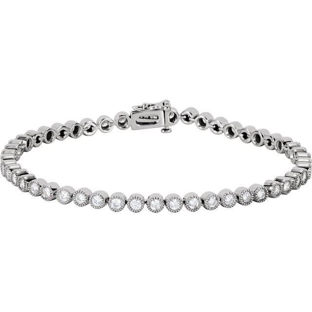 Round 2 CTW Natural Diamond Line 7 1/4" Bracelet