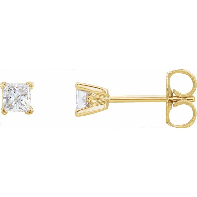 Square 1/3 CTW Natural Diamond Earrings
