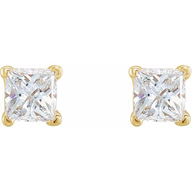 Square 1 CTW Natural Diamond Earrings