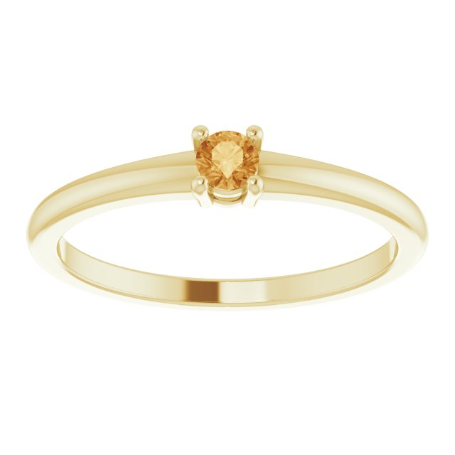 Round Natural Citrine Ring