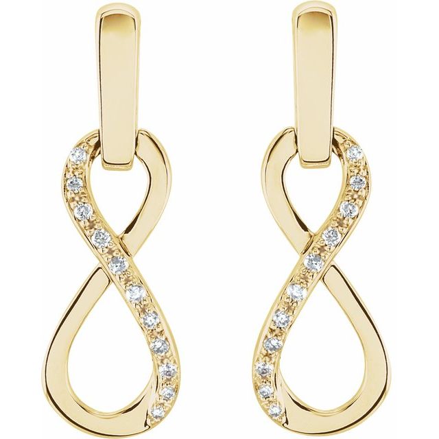 Round 1/10 CTW Natural Diamond Infinity-Inspired Earrings