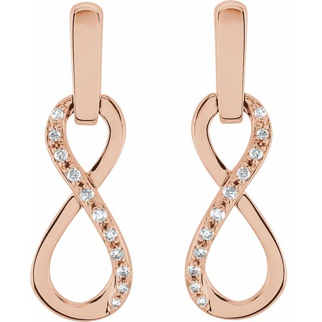 Round 1/10 CTW Natural Diamond Infinity-Inspired Earrings