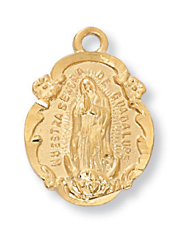 Gold over Sterling Guadalupe Pendant