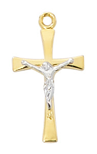 Gold over Sterling Crucifix Boxed