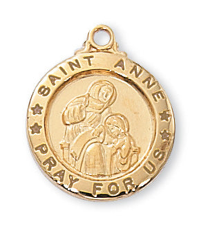 Gold over Sterling St. Anne Pendant