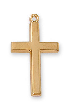 Gold over Sterling Cross Pendant