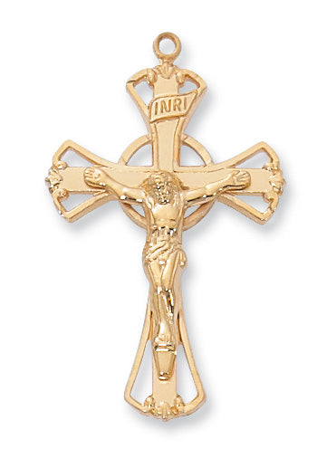 Gold over Sterling Crucifix Pendant