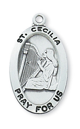 Sterling Silver St. Cecilia Pendant