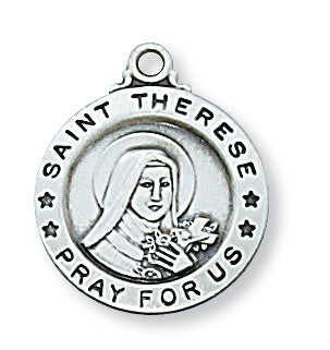 Sterling Silver St. Therese Pendant