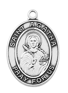 Sterling Silver St Agatha Pendant